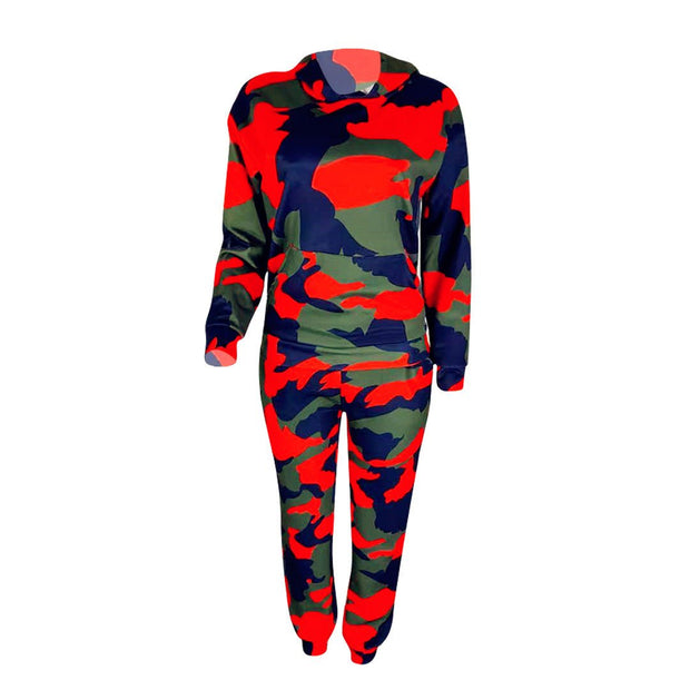 Camouflage long sleeve sweatpants tracksuit - NRooted Society - 