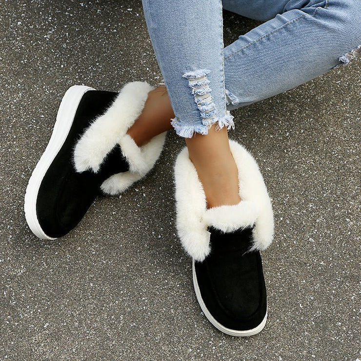 Cozy Faux Fur - Lined Slip - On Boots – Warmth, Comfort, and Style - NRooted Society - shoes