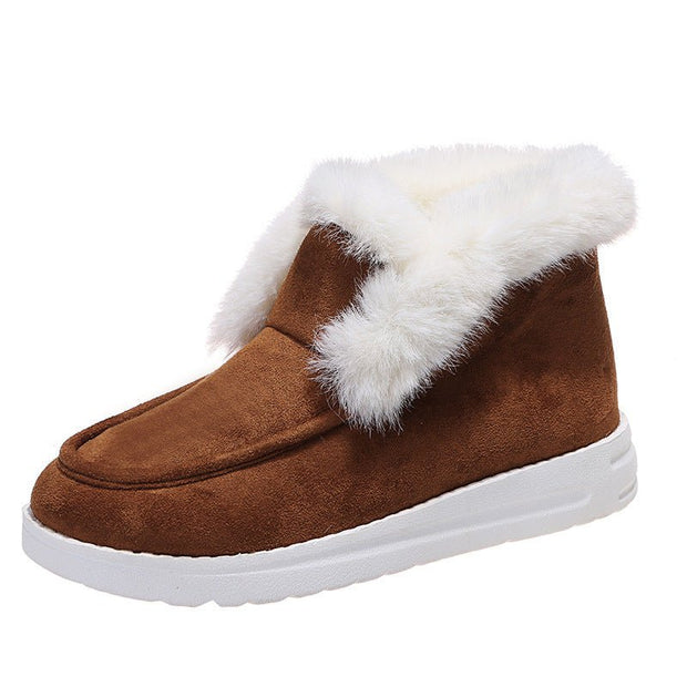 Cozy Faux Fur - Lined Slip - On Boots – Warmth, Comfort, and Style - NRooted Society - shoes