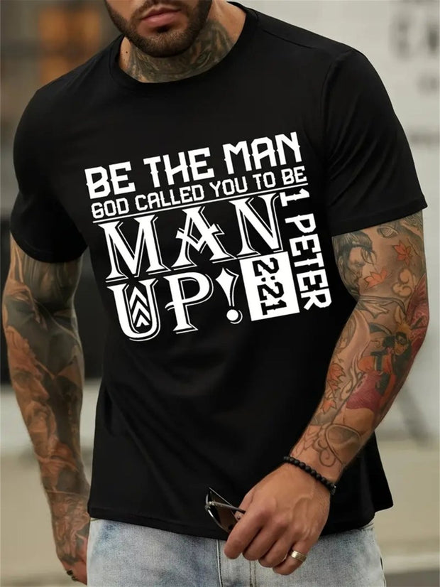 Man up God First - NRooted Society - t-shirt