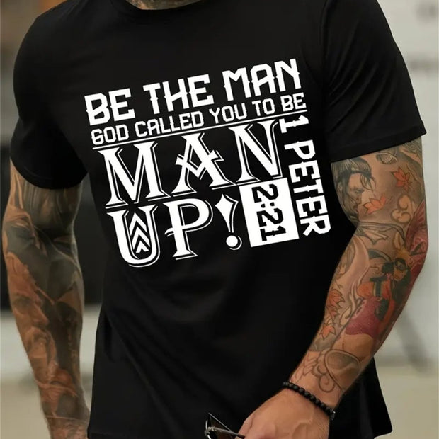 Man up God First - NRooted Society - t-shirt