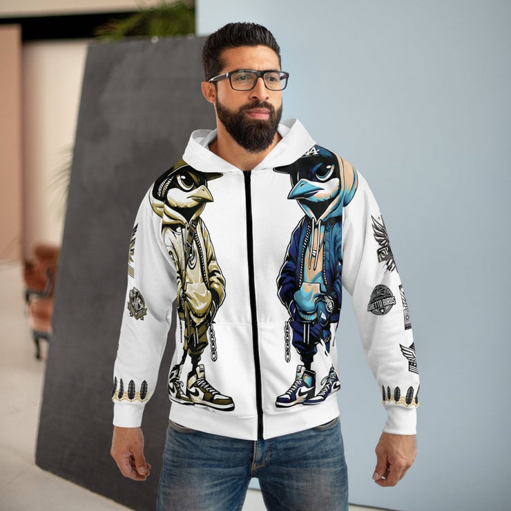 Silent Wings Zip - Up Hoodie - NRooted Society - All Over Prints