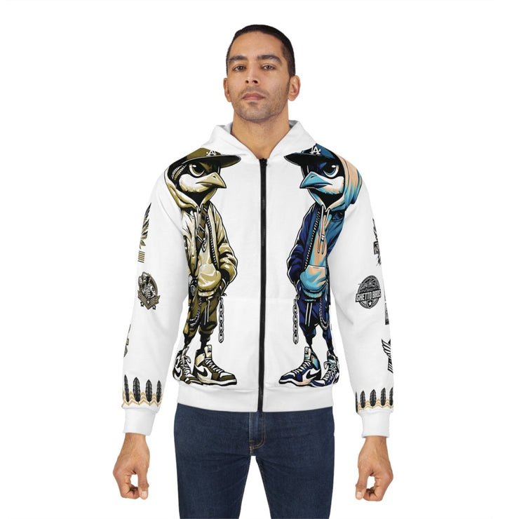 Silent Wings Zip - Up Hoodie - NRooted Society - All Over Prints