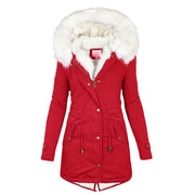 Women's cotton padded jacket with white collar - NRooted Society - Jacket