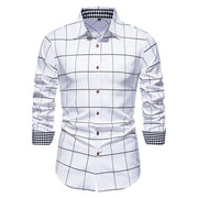 Parkless Plaid Patchwork Formal Shirt