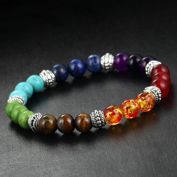 7 Chakra Healing Crystals Bracelet - NROOTED CLOTHING-