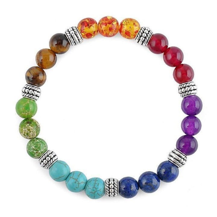 7 Chakra Healing Crystals Bracelet - NROOTED CLOTHING-