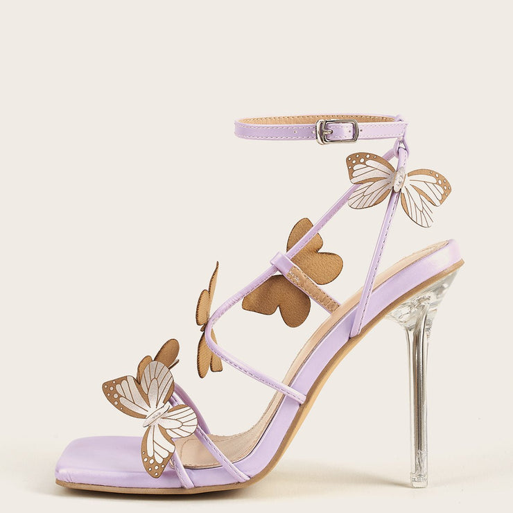 Butterfly High Heel Sandals - NROOTED CLOTHING-Sandal