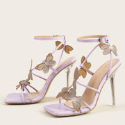 Butterfly High Heel Sandals - NROOTED CLOTHING-Sandal