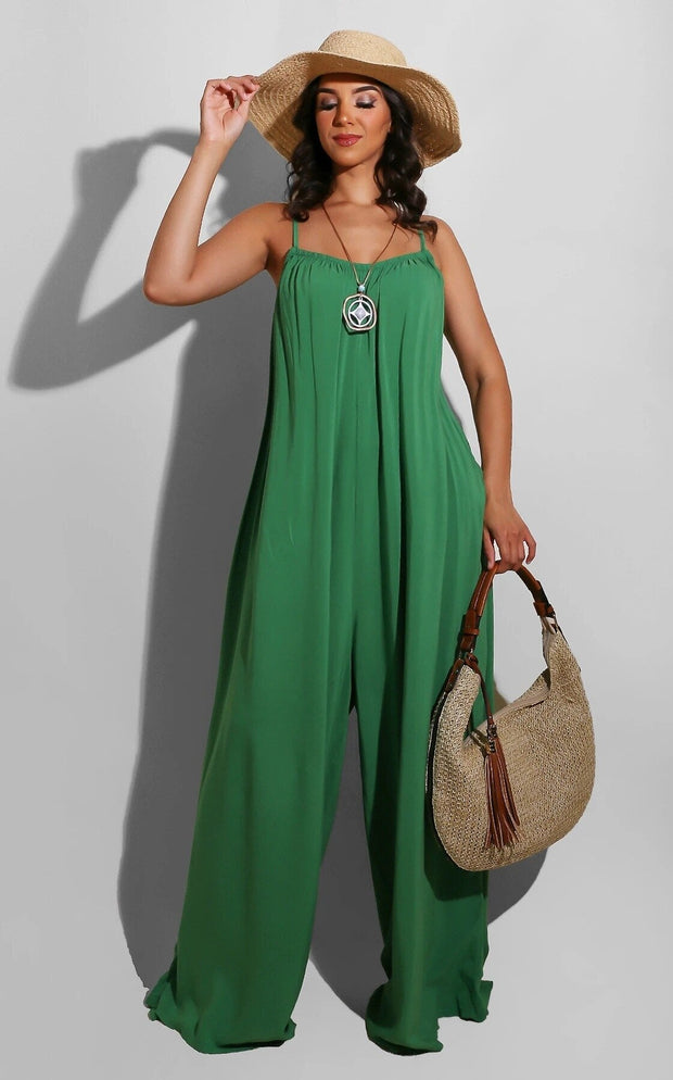 Casual Jumpsuit with Suspender Straps - NROOTED CLOTHING-bodysuit