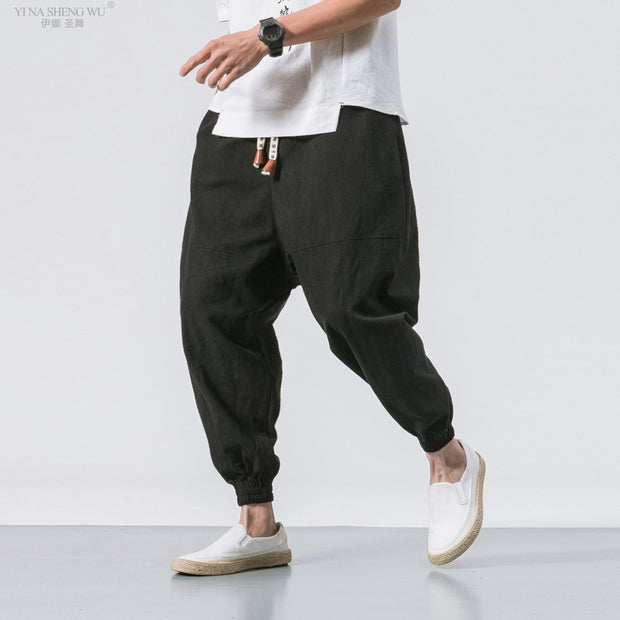 Men Kimono Haori Trousers - NROOTED-