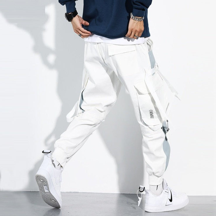 Ribbon Cargo Jogger Pants - NROOTED CLOTHING-joggers