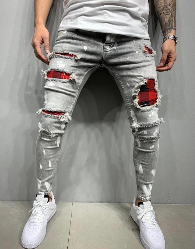 Shattered and Broken Fashion Jeans - NROOTED CLOTHING-