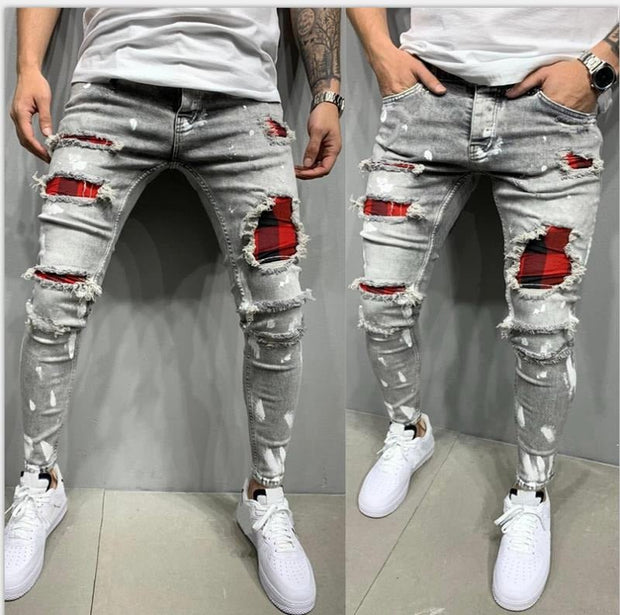 Shattered and Broken Fashion Jeans - NROOTED CLOTHING-