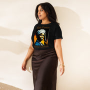 Women’s Black Pioneer's high-waisted Graphic T-Shirt - NROOTED CLOTHING-T-Shirt