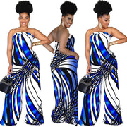 Women's Tube Top Halter Wide-leg Jumpsuit Pants - NROOTED-Womens Fashion